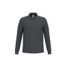Polo piqué LSL homme Gris iDeal Basic Brand
