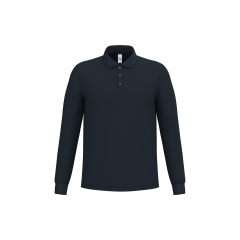Polo piqué manches longues homme Marine – iDeal Basic Brand