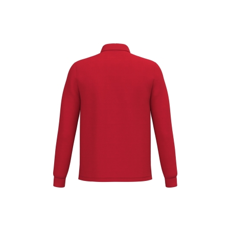 Polo piqué manches longues Rouge homme iDeal Basic Brand – vue 2
