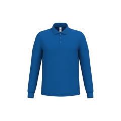 Polo piqué LSL homme Bleu Roi iDeal Basic Brand