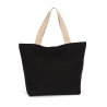 Grand sac shopping recyclé fond plat Noir Kimood