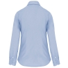 Chemise Coton Élasthanne Manches Longues Femme Bleu Kariban – vue 2