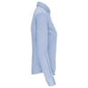 Chemise Coton Élasthanne Manches Longues Femme Bleu Kariban – vue 3