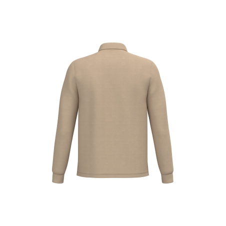 Polo piqué LSL homme Beige iDeal Basic Brand – vue 2