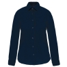 Chemise coton élasthanne manches longues femme Marine Kariban
