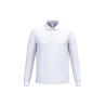 Polo piqué manches longues homme Blanc iDeal Basic Brand