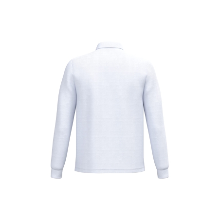 Polo piqué manches longues homme Blanc iDeal Basic Brand – vue 2