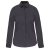 Chemise coton élasthanne manches longues femme Gris Kariban