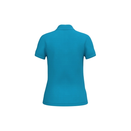 Polo Piqué Femme Bleu Atoll – iDeal Basic Brand – vue 2