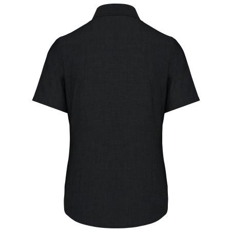 Chemise Oxford manches courtes femme Noire Kariban – vue 2