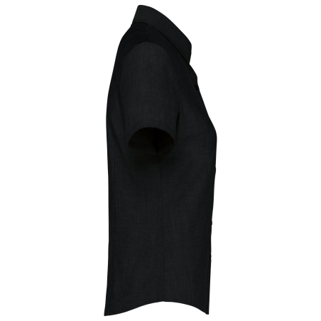 Chemise Oxford manches courtes femme Noire Kariban – vue 3