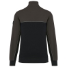 Sweat col 1/4 zip bicolore écoresponsable Noir WK. Designed To Work – vue 2