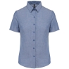 Chemise Oxford manches courtes femme Bleu Cobalt Kariban