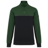 Sweat col 1/4 zip bicolore écoresponsable Noir WK. Designed To Work