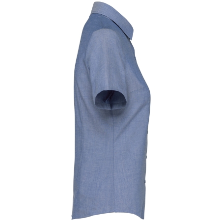 Chemise Oxford manches courtes femme Bleu Cobalt Kariban – vue 3