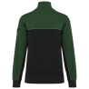 Sweat col 1/4 zip bicolore écoresponsable Noir WK. Designed To Work – vue 2
