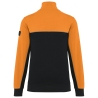 Sweat 1/4 zip bicolore écoresponsable Noir/Orange WK. Designed To Work – vue 2