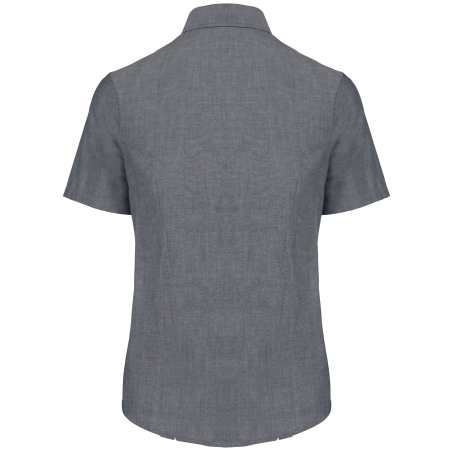 Chemise Oxford manches courtes femme Marine – Kariban – vue 2
