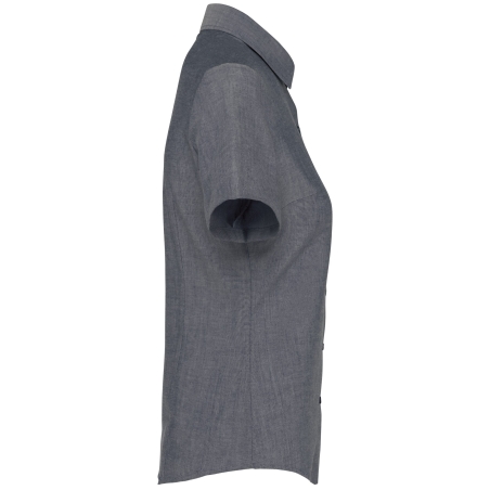 Chemise Oxford manches courtes femme Marine – Kariban – vue 3