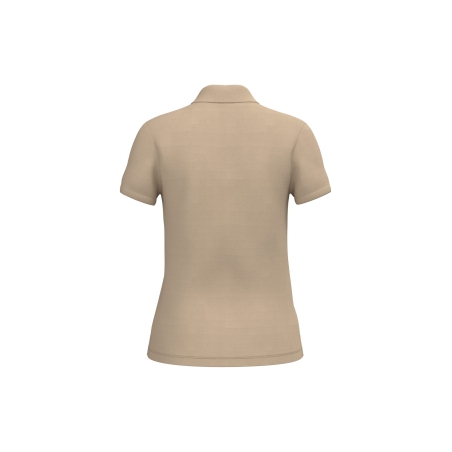 Polo piqué femme Beige – iDeal Basic Brand – vue 2