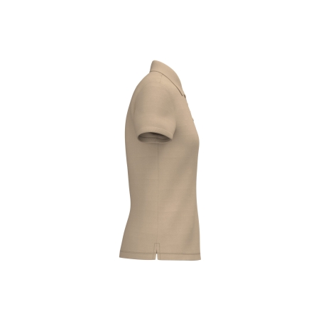 Polo piqué femme Beige – iDeal Basic Brand – vue 3