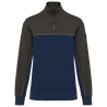 Sweat-shirt écoresponsable 1/4 zip bicolore Marine – WK. Designed To Work