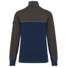 Sweat-shirt écoresponsable 1/4 zip bicolore Marine – WK. Designed To Work – vue 2