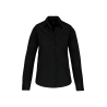 Chemise popeline manches longues femme Kariban – Noir