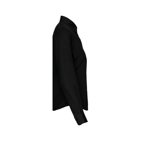 Chemise popeline manches longues femme Kariban – Noir – vue 3