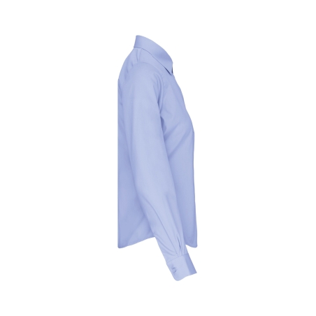 Chemise Popeline Manches Longues Femme Ciel – Kariban – vue 3
