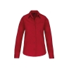 Chemise popeline manches longues femme Rouge – Kariban