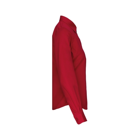 Chemise popeline manches longues femme Rouge – Kariban – vue 3