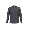 T-shirt manches longues gris unisexe iDeal Basic Brand 185 g/m²