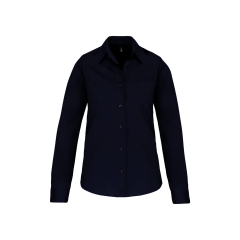 Chemise popeline manches longues femme Marine – Kariban