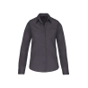Chemise Popeline Manches Longues Femme Gris – Kariban