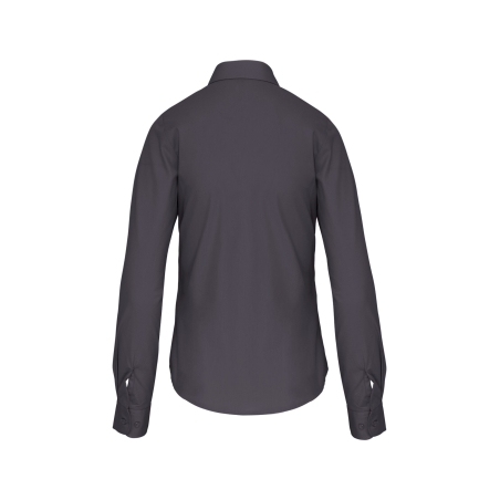 Chemise Popeline Manches Longues Femme Gris – Kariban – vue 2