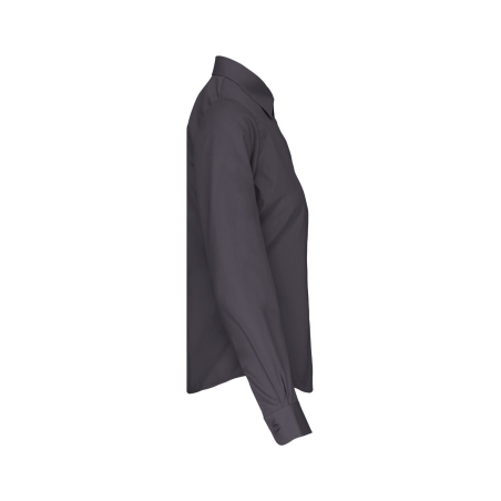 Chemise Popeline Manches Longues Femme Gris – Kariban – vue 3