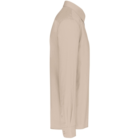 Chemise popeline polycoton entretien facile homme Beige Kariban – vue 3