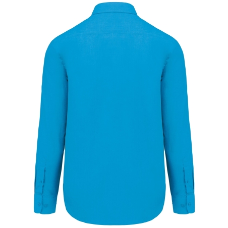 Chemise Popeline Polycoton Entretien Facile Homme Turquoise Kariban – vue 2