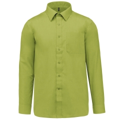 Chemise popeline polycoton entretien facile Kariban Vert lime