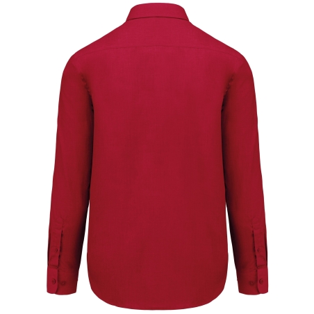 Chemise popeline polycoton entretien facile Rouge Kariban – vue 2
