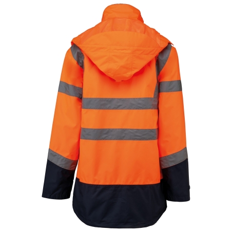 Parka de travail 4 en 1 recyclée Orange WK. Designed To Work – vue 2