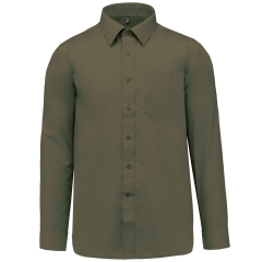 Chemise popeline polycoton entretien facile homme Vert Kariban