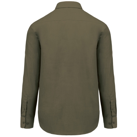 Chemise popeline polycoton entretien facile homme Vert Kariban – vue 2