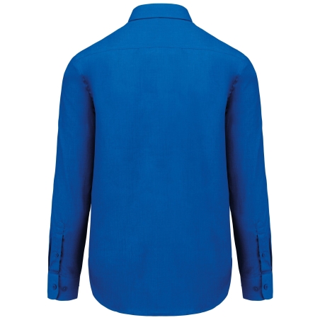 Chemise Popeline Polycoton Bleu Royal Homme Kariban – vue 2