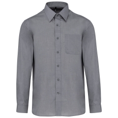 Chemise popeline polycoton entretien facile homme Gris – Kariban