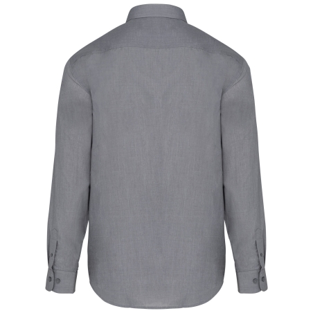 Chemise popeline polycoton entretien facile homme Gris – Kariban – vue 2