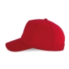 Casquette coton 5 panneaux Rouge Cherry Red – K-up – vue 3