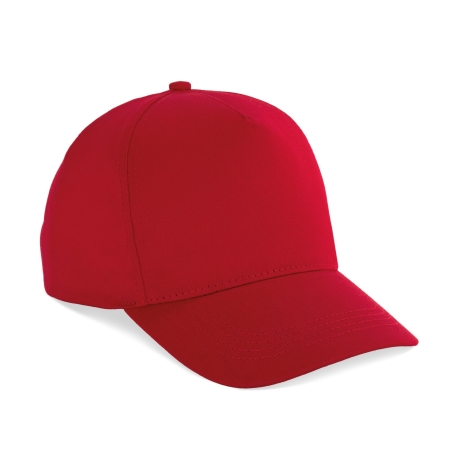 Casquette coton 5 panneaux Rouge Cherry Red – K-up – vue 4