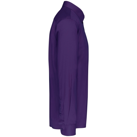 Chemise popeline polycoton entretien facile Violet – Kariban – vue 3